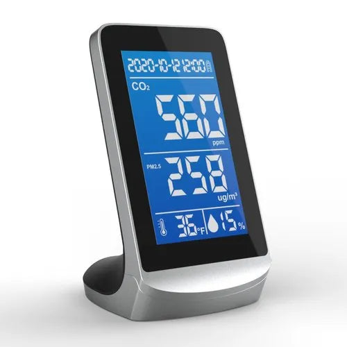Real Instruments DM72D Portable Air Quality Analyzer Digital Display Screen CO2 Temperature Hdity Detector Multnctional Infrared NDIR Detector Desktop me useld Indoor Outdoor High Accurancy, AQM-04