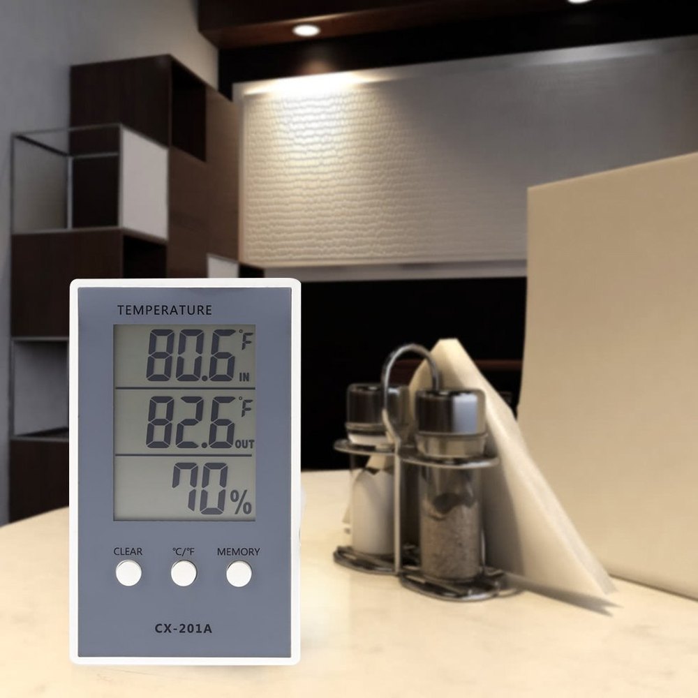 Real Instruments CX-201A LCD Digital Thermometer Hygrometer Indoor/Outdoor Fish Tank Temperature Humidity Measurer Weather Station Tester