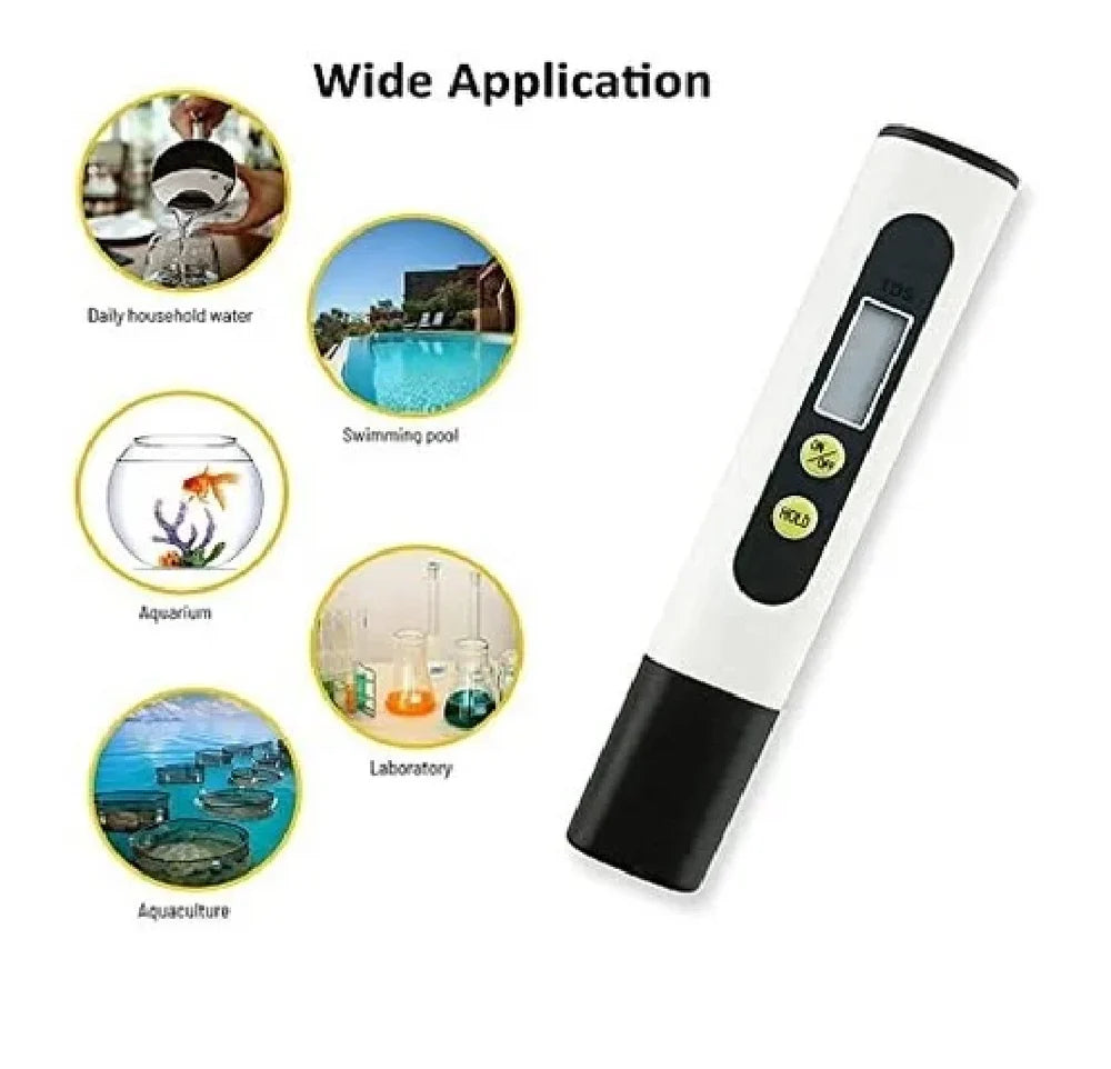 Real Instruments Digital TDS-2 Total Dissolved Solids Meter with High-Accuracy Measurements, Wide Range, Automatic Temperature Compensation, Durable Waterproof Design and Compact, Water Quality Testing in Industrial, Environmental & Aquatic Applications