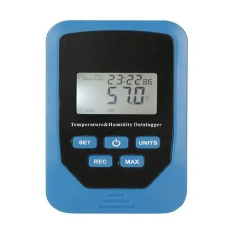Real Instruments Mini USB Humidity Temperature Data Logger RH Temp Datalogger Recorder Humiture Recording Meter with Heat Index and Dew Point Test 80,000 Record Capacity, TS-99