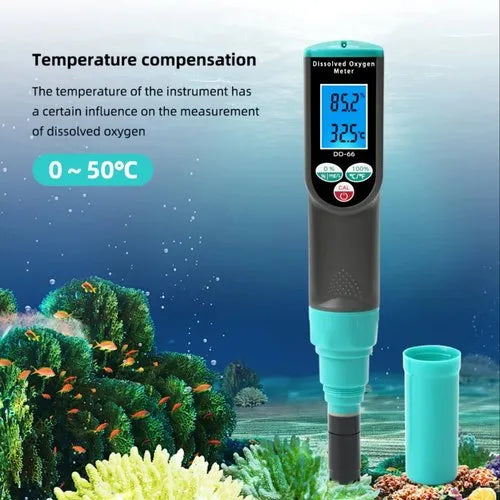 Real Instruments Pen Type DO-66 Dissolved Oxygen Meter with High-Accuracy Measurements,Automatic Calibration,Temperature Compensation,Waterproof Design & Versatile Applications for Aquaculture, Environmental Monitoring, Water Treatment & Laboratory Use