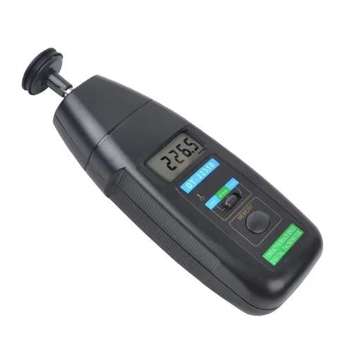 Real Instruments High-Precision Digital Tachometer DT-2235B with Contact & Non-Contact RPM Measurement, Laser Targeting, Max/Min/Average Function, Wide RPM Range of 2-99,999, Large LCD Display with Backlight, Data Hold & Auto Shut-Off, DT-2235B