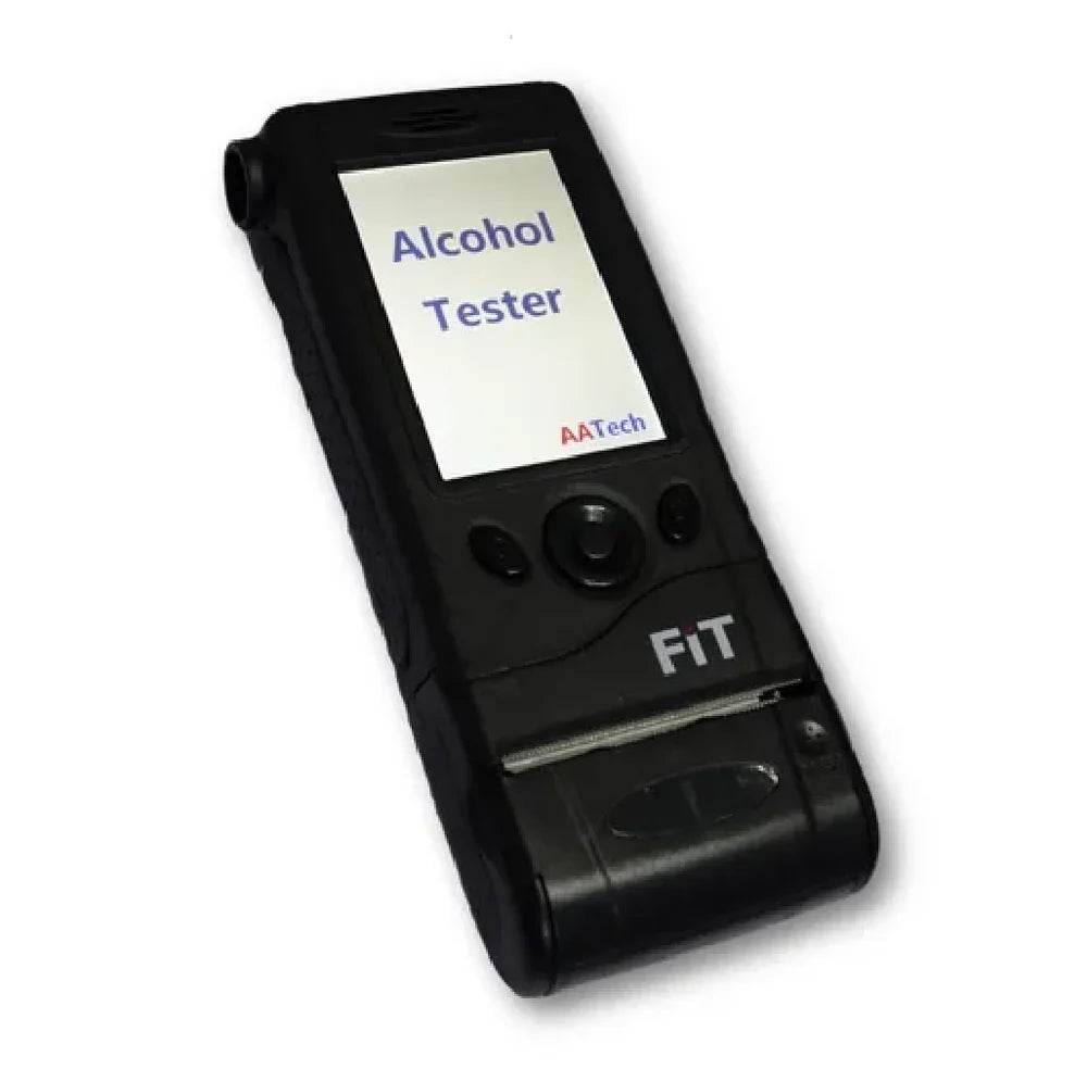 Real Instruments FiT333 Professional Digital Alcohol Breath Analyzer with Advanced Fuel Cell Sensor Technology, 3.2-Inch TFT Touch Screen Display, Built-in Thermal Printer, BAC Measurement, Large Data Storage Capacity, Rechargeable Battery, AT-17