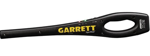 Garrett SuperWand Hand Held Metal Detector 1165800 with Adjustable Sensitivity, 7.8 kHz Frequency, 12-Inch Maximum Detection Depth, Waterproof Multi-Tone Audio Alerts for Treasure Hunting, Security & Industrial Applications