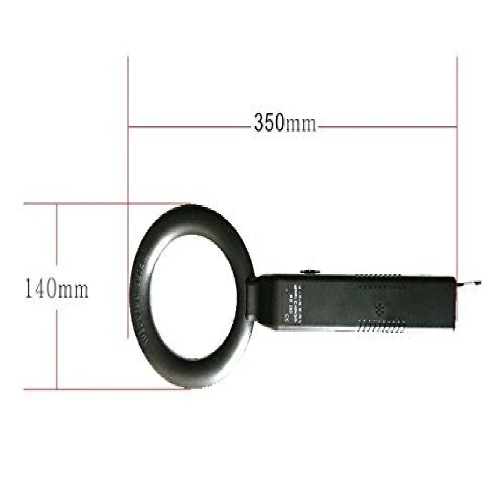 Real Instruments Metal Detector MD-300 Handheld Lightweight Security Scanner with Adjustable Sensitivity 22 kHz Operating Frequency, Audio, Visual & Vibration Alerts 9V Battery-Powered for Security, Industrial, Examination Rooms & Exploration Applications