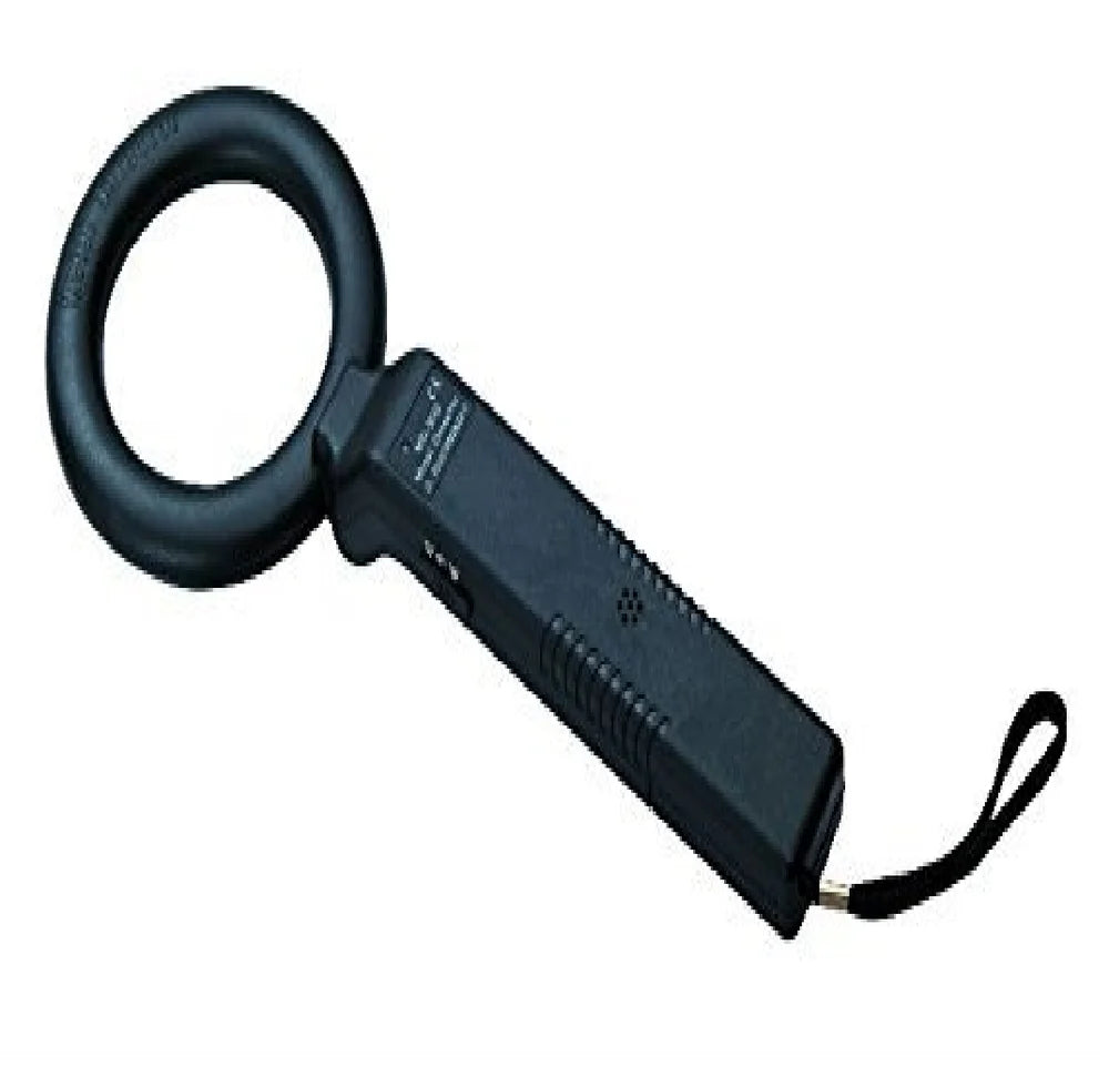Real Instruments Metal Detector MD-300 Handheld Lightweight Security Scanner with Adjustable Sensitivity 22 kHz Operating Frequency, Audio, Visual & Vibration Alerts 9V Battery-Powered for Security, Industrial, Examination Rooms & Exploration Applications