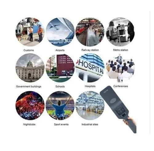 Real Instruments Metal Detector PD140 Handheld High-Sensitivity Security Scanner with Adjustable Detection Depth, 50 kHz Operating Frequency, Audio, Visual & Vibration Alerts Replaceable 9V Battery for Security, Industrial & Exploration Applications