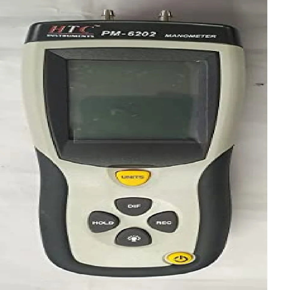 HTC PM-6202 High Precision Digital Manometer 5 PSI with Multi-Unit Pressure Measurement and Advanced Accuracy for Industrial, HVAC, and Scientific Applications