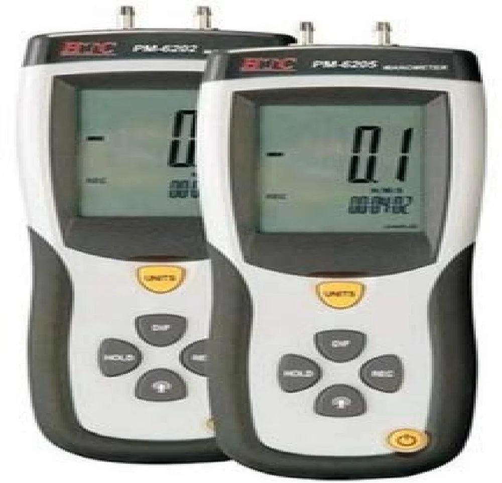 Real Instruments HTC PM-6202 High Precision Digital Manometer 5 PSI with Multi-Unit Pressure Measurement and Advanced Accuracy for Industrial, HVAC, and Scientific Applications