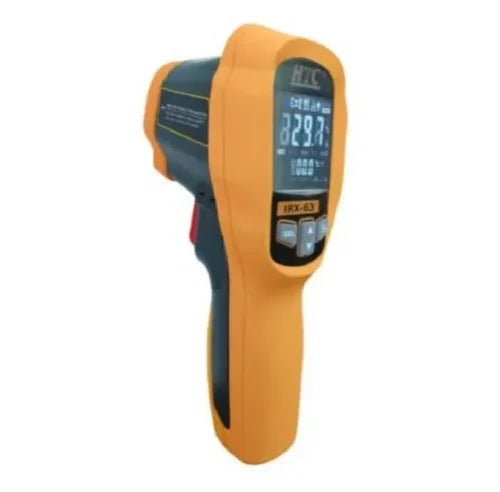HTC IRX-63 High-Precision Infrared Thermometer with Dual-Laser Targeting, Wide Temperature Range, Non-Contact Digital Measurement, Adjustable Emissivity, Fast Response Time, Backlit LCD Display, and Long-Distance Spot Ratio, IRX-63
