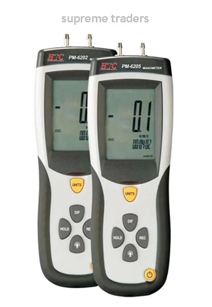 HTC PM-6205 High Precision Digital Manometer 5 PSI  with Multi-Unit Pressure Measurement, Advanced Accuracy, and USB Interface for Industrial, HVAC, and Scientific Applications