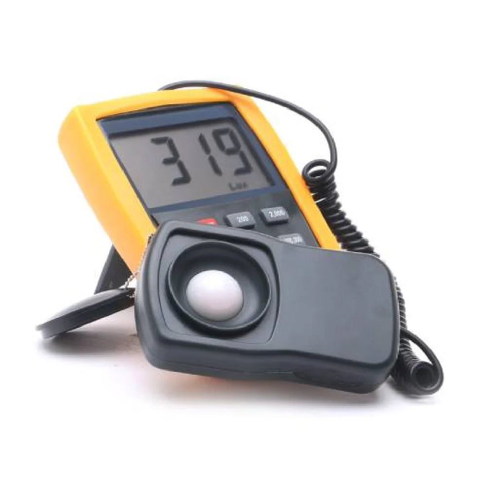 HTC Digital Lux Meter Model LX-101A for Precise Light Intensity Measurement with a Wide Range of 0 to 50,000 Lux, High Accuracy, LCD Display with Backlight, Data Hold Function, Auto Power-Off, and Reliable Silicon Photodiode Sensor
