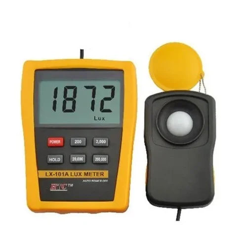 HTC Digital Lux Meter Model LX-101A for Precise Light Intensity Measurement with a Wide Range of 0 to 50,000 Lux, High Accuracy, LCD Display with Backlight, Data Hold Function, Auto Power-Off, and Reliable Silicon Photodiode Sensor