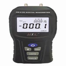 Real Instruments HTC PM-6105 Digital Manometer - High-Precision Pressure Measurement Device with Multi-Unit Capability, Backlit LCD Display, Compact Design, and Enhanced Portability for Accurate Monitoring up to 5 PSI