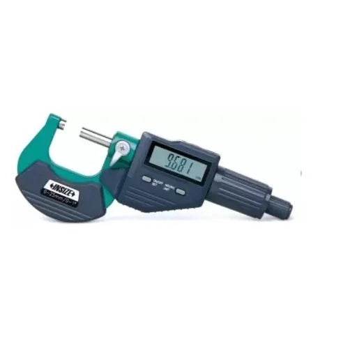 High-Precision Insize 0-25mm Digital Outside Micrometer 3109 with Large LCD Display Dual Unit Conversion Carbide-Tipped Measuring Faces Ratchet Stop Mechanism & Advanced Accuracy for Precision Engineering & Industrial Applications, MM-07