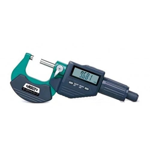 High-Precision Insize 0-25mm Digital Outside Micrometer 3109 with Large LCD Display Dual Unit Conversion Carbide-Tipped Measuring Faces Ratchet Stop Mechanism & Advanced Accuracy for Precision Engineering & Industrial Applications, MM-07