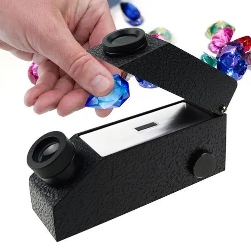 Real Instruments Compact Digital Gem Portable Refractometer, ABS Gem Refractometer, RHG181 1.30-1.81 Presidium Gemstone ldentification Tester for Jewelry, Gold ＆ Silver and Diamond, Lab Refractometers, RHG-181