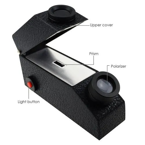 Real Instruments Compact Digital Gem Portable Refractometer, ABS Gem Refractometer, RHG181 1.30-1.81 Presidium Gemstone ldentification Tester for Jewelry, Gold ＆ Silver and Diamond, Lab Refractometers, RHG-181