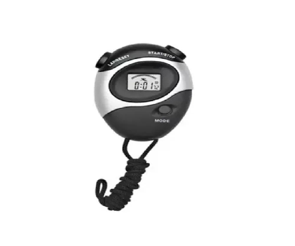 Real Instruments Kadio KD-1069 Digital Stopwatch with 1/100th Second Precision, 23-Hour Timing Capacity, Alarm and Date Function, 12/24 Hour Format, Lightweight Design with Neck Cord for Sports, Fitness, and Educational Use