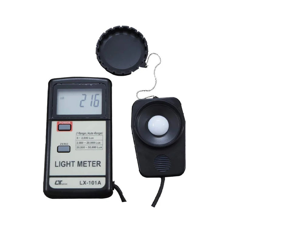 Lutron Digital Lux Meter Model LX-101A for Precise Illuminance Measurement with a Wide Range of 0 to 50,000 Lux, High Accuracy, Data Hold Function, Auto Power-Off for Use in Lighting Design, Quality Control & Environmental Monitoring