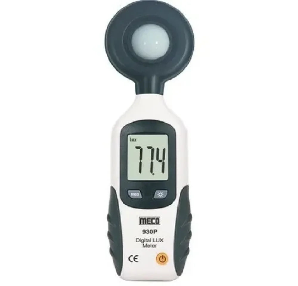 Meco Digital Lux Meter Model 930P for Precise Illuminance Measurement with Wide Range of 0 to 200,000 Lux, High Accuracy, Maximum/Minimum Recording & Backlight Display for Use in Lighting Design, Quality Control & Environmental Monitoring