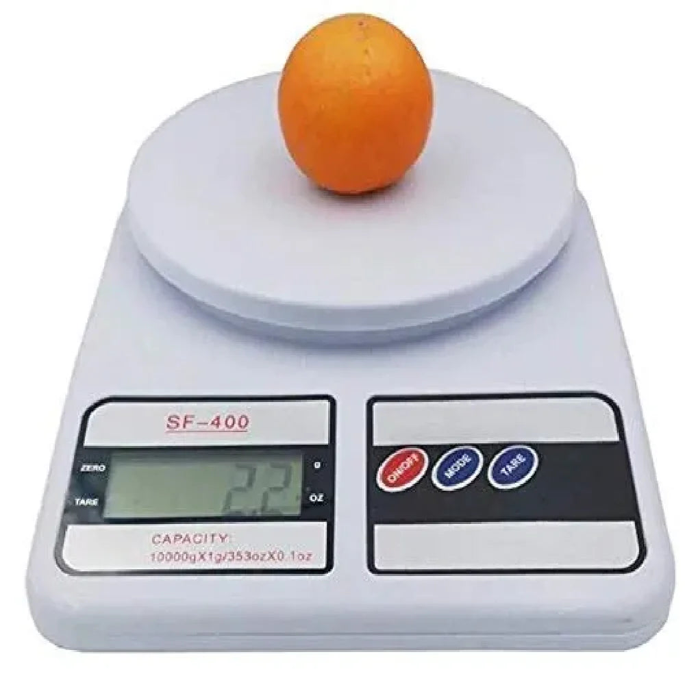 Real Instruments Weighing Scale SF-400, Digital Kitchen Weighing Scale 0.1Gm to 10 Kg Portable Weighting Machine for Home Electronic Food Weight Machine Lcd Black Display Measuring Cooking Vegetable Fruit Food Weighing Machine