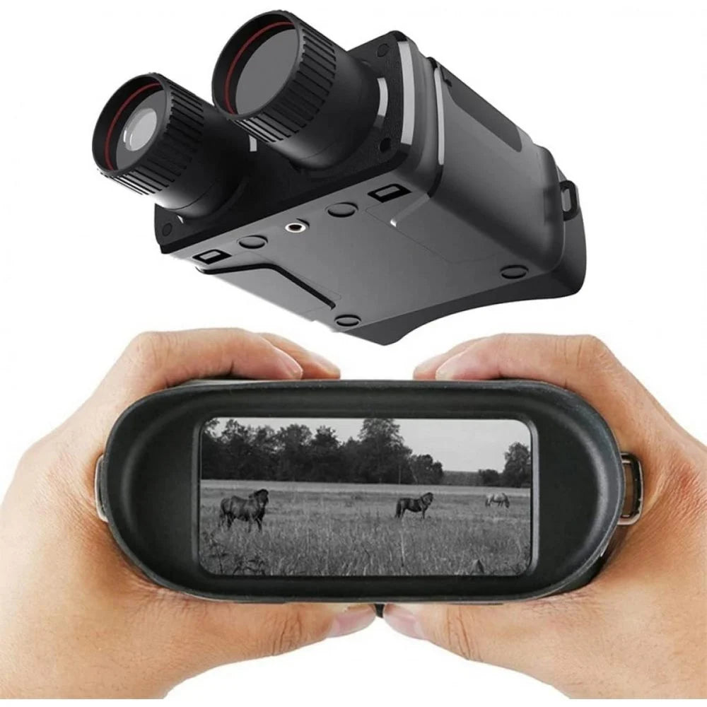 Real Instruments R6 Digital Night Vision Binoculars, 1080p Full HD Photo Night Vision Infrared Optical Binocular 5X Digital Zoom Photo Video Playback Modes 2.4-inch Display 1000ft Viewing Distance Goggles Day & Night Use for Hunting, Camping, Surveillance