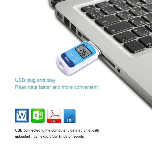 Real Instruments Elitech RC-5 High-Precision Temperature and Humidity Data Logger with Wide Measurement Range, USB Connectivity, Large Data Storage Capacity, LCD Display, Long Battery Life for Cold Chain, Food, Medical & Industrial Monitoring Applications