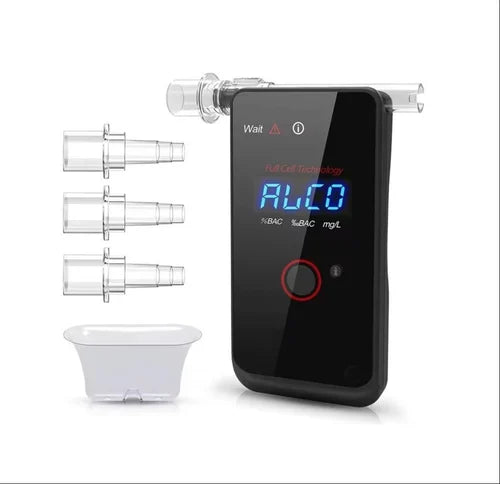 Real Instruments Fuel Cell Alcohol Tester AA2020 Formal And Screening Tester High-Precision Digital Breathalyzer with Advanced Semiconductor Sensor, Fast & Accurate BAC Detection, LCD Display, and Portable Design for Personal & Professional Use, AT-35