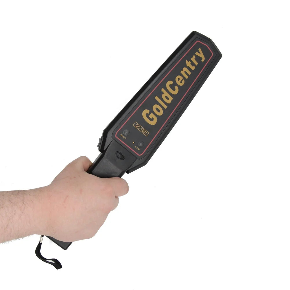 Real Instruments Metal Detector GC-1001 with Adjustable Sensitivity High-Frequency Operation 6-Inch Maximum Detection Depth, Audio & Visual Alerts, Lightweight Compact Design, Durable ABS Plastic for Security Inspections, Treasure Hunting & Industrial Use
