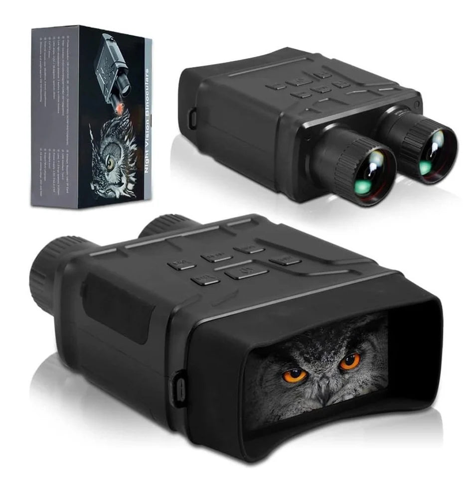 Real Instruments R6 Digital Night Vision Binoculars, 1080p Full HD Photo Night Vision Infrared Optical Binocular 5X Digital Zoom Photo Video Playback Modes 2.4-inch Display 1000ft Viewing Distance Goggles Day & Night Use for Hunting, Camping, Surveillance