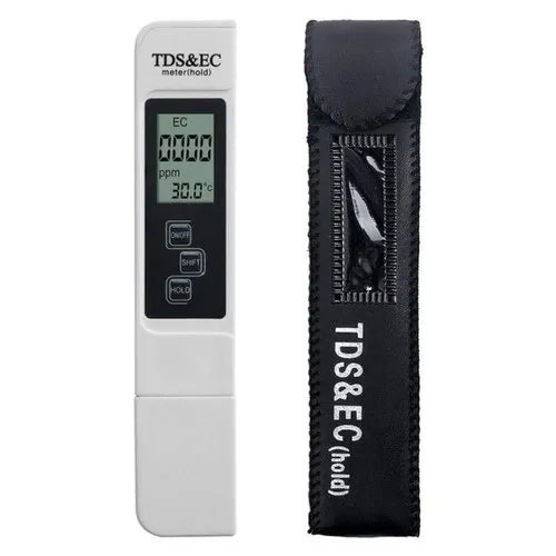 Real Instruments Digital TDS & EC Meter Water Quality Tester Temperature Meter, High Performance pen-Type Meter, Purity Tester, ATC Function, 1ppm Resolution, 0-9990 ppm | 4-digit display TDS Meter EC Meter For Ro Purifier (TDS EC)
