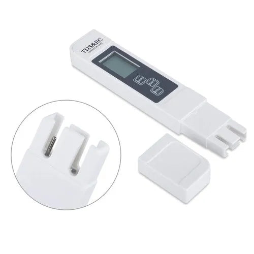 Real Instruments Digital TDS & EC Meter Water Quality Tester Temperature Meter, High Performance pen-Type Meter, Purity Tester, ATC Function, 1ppm Resolution, 0-9990 ppm | 4-digit display TDS Meter EC Meter For Ro Purifier (TDS EC)