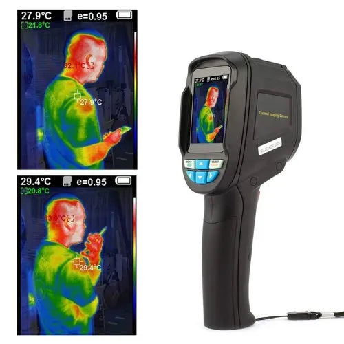 Real Instruments Thermal Imaging Camera HT-04, 220 x 160 Handheld 35200 Pixels Infrared Imaging Device with IP54 Waterproof High Sensitive Sensor, 2 Meter Drop Durability, 2.4" TFT Color Screen Infrared Camera