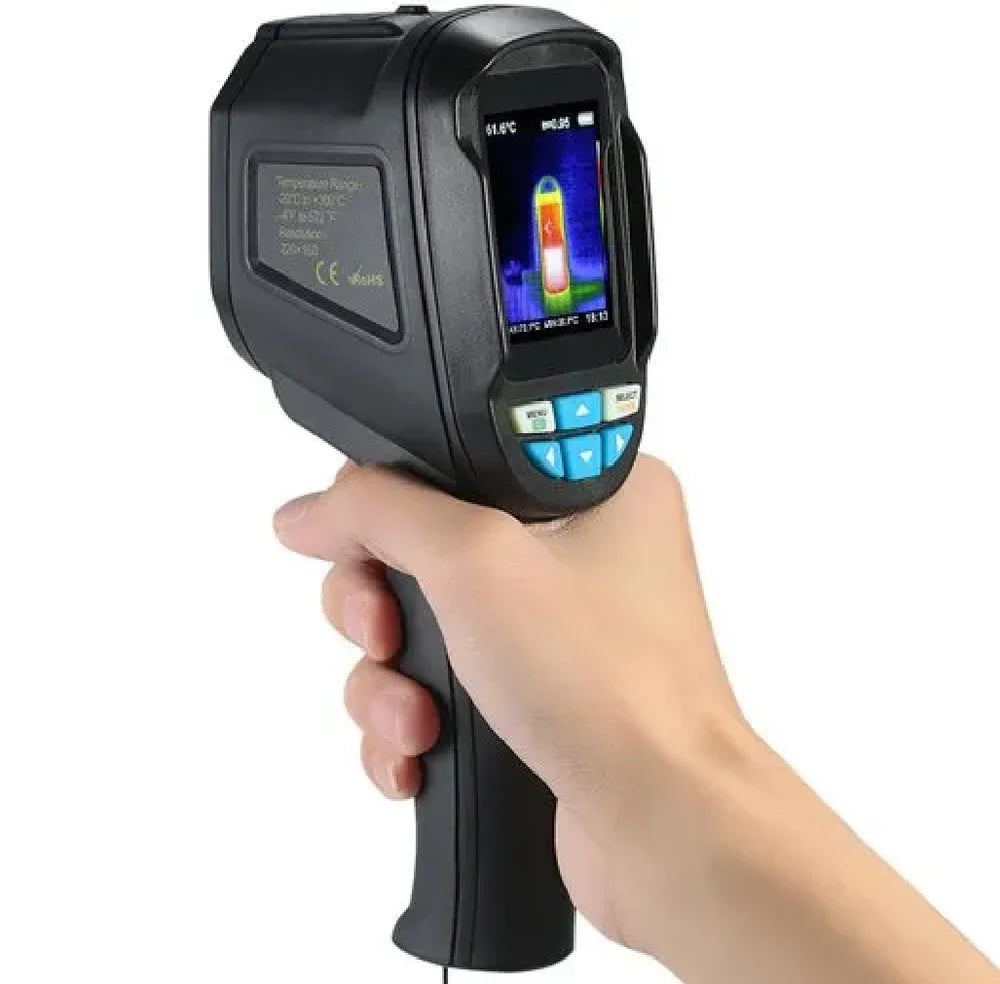 Real Instruments Thermal Imaging Camera HT-04, 220 x 160 Handheld 35200 Pixels Infrared Imaging Device with IP54 Waterproof High Sensitive Sensor, 2 Meter Drop Durability, 2.4" TFT Color Screen Infrared Camera