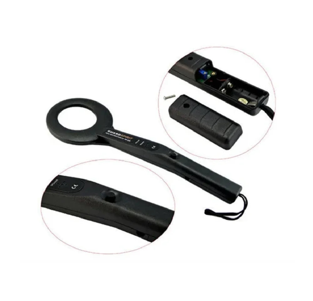 Real Instruments Metal Detector MD-200 Handheld High-Performance Security Scanner with Adjustable Sensitivity, 20 kHz Operating Frequency, Audio & Visual Alerts, LED Battery Indicator 9V Battery-Powered for Security, Industrial & Exploration Applications