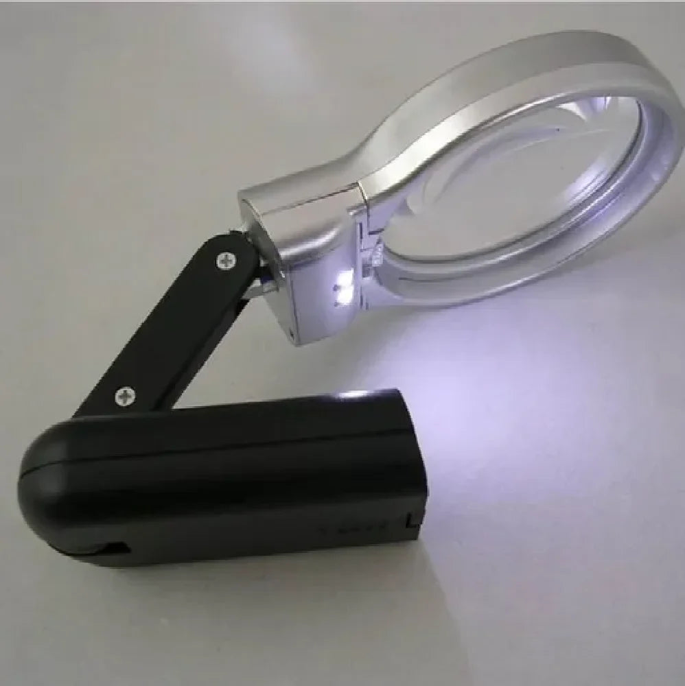 Real Instruments TH-7006 3 in 1 Folding Handheld Folding Magnifier With LED Light 3X Magnifying Glass