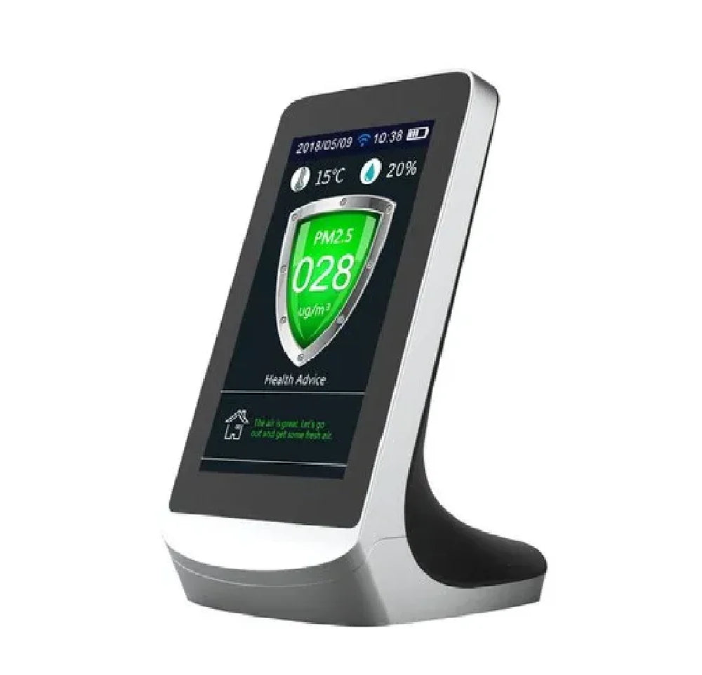 Real Instruments WIFI CO2 Meter Air Quality Detetor with 8 Features Carbon Dioxide PM2.5 PM1.0 PM10 Detectors Instrument Multifunctional Micro Particle Dust Monitor Can Measure Indoor Temperature And Humidity, AQM-07